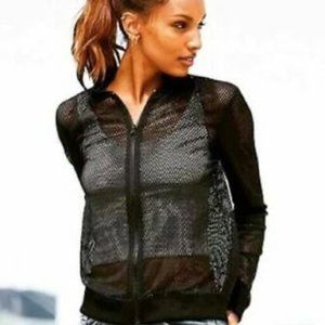 Black Mesh zip up jacket